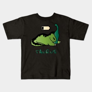 lazy dinosaur baby Taurus Kids T-Shirt